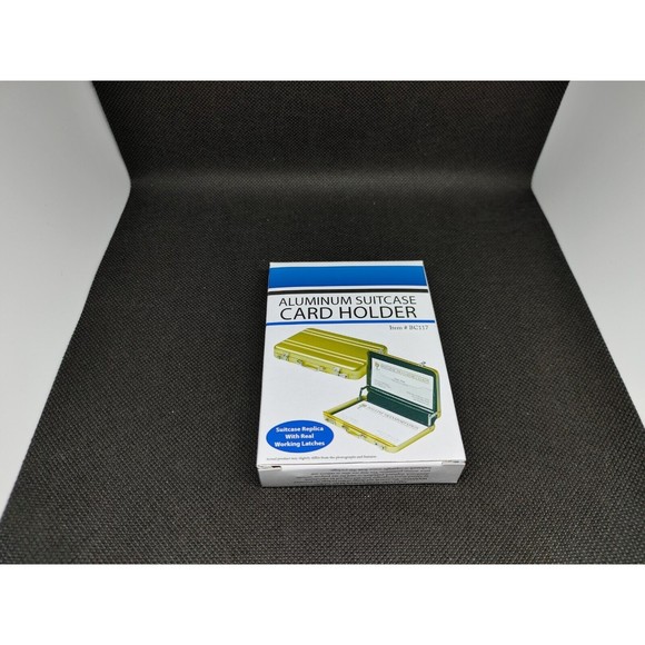 Organizer Case ID Credit Card Holder Mini Business Suitcase Business Box Metal - Picture 1 of 3